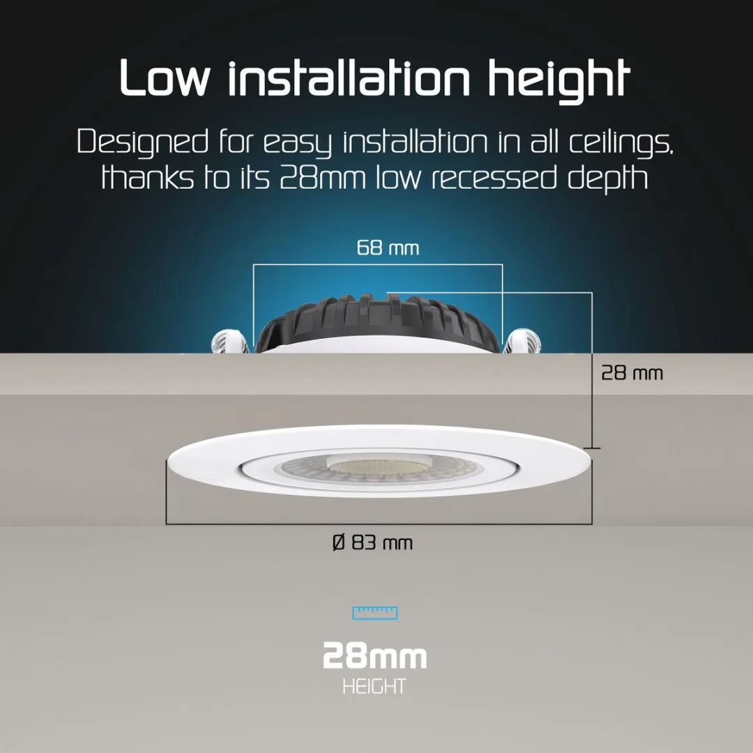 Ledvion LED Inbouwspot Wit 8cm - Dimbaar CCT IP65