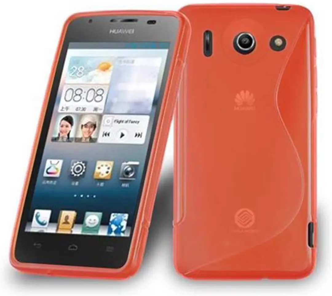 Cadorabo Hoesje geschikt voor Huawei ASCEND G510 / G520 / G525 in INFERNO ROOD