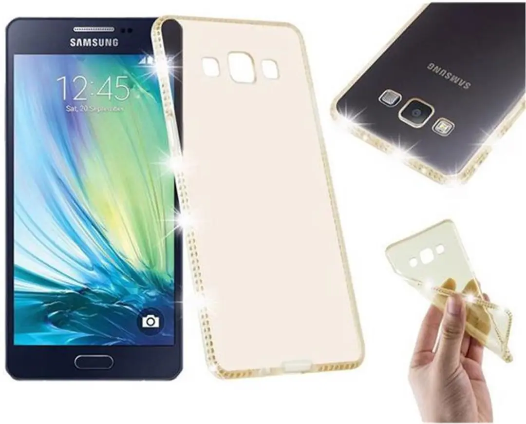 Cadorabo Hoesje geschikt voor Samsung Galaxy A5 2015 in TRANSPARANT GOUD
