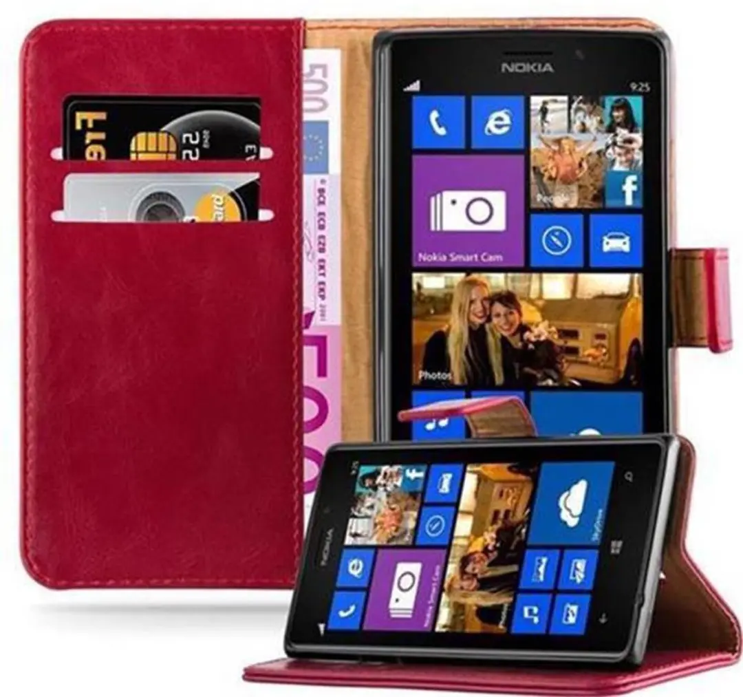 Cadorabo Hoesje geschikt voor Nokia Lumia 925 in WIJN ROOD