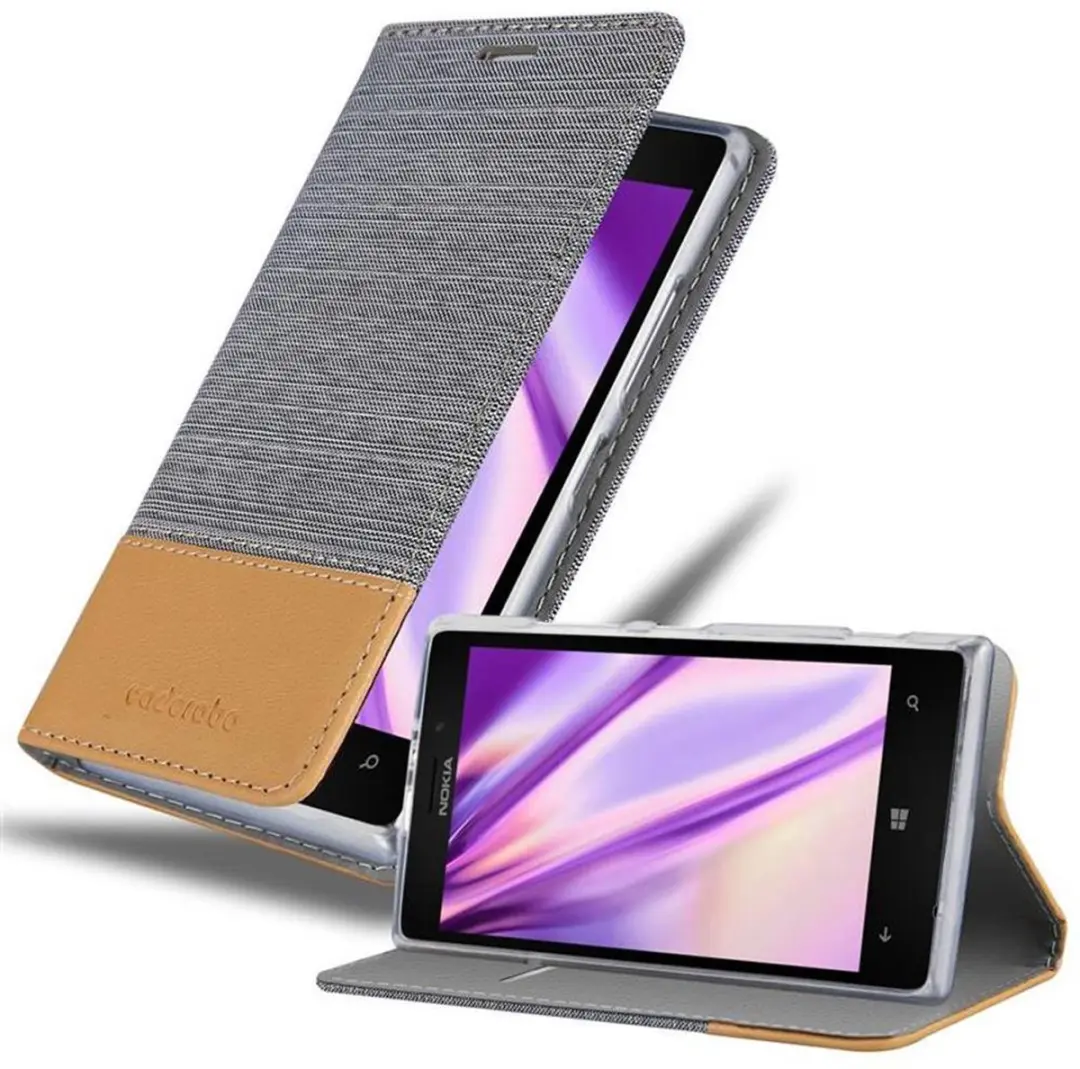 Cadorabo Hoesje geschikt voor Nokia Lumia 925 in LICHTGRIJS BRUIN