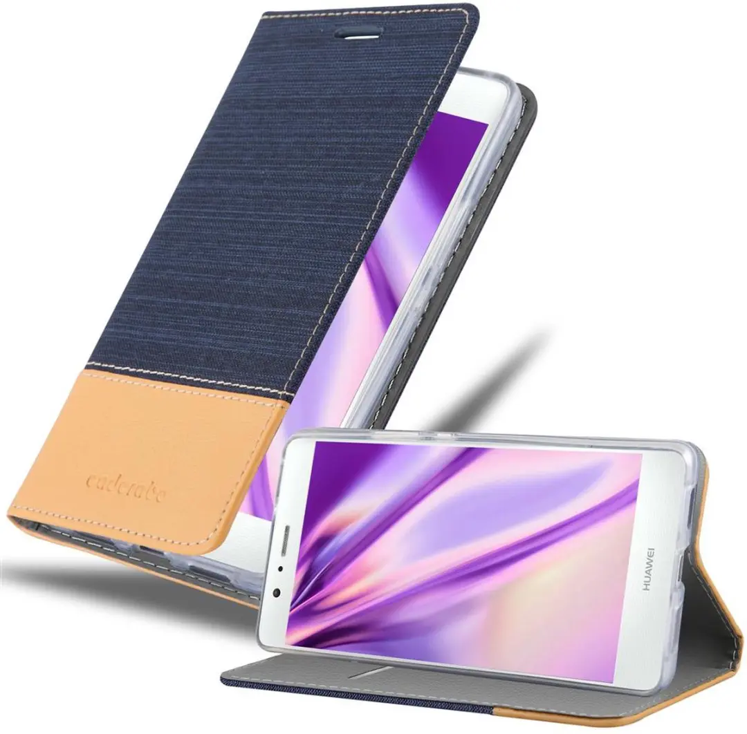 Cadorabo Hoesje geschikt voor Huawei P9 LITE 2016 / G9 LITE in DONKERBLAUW BRUIN