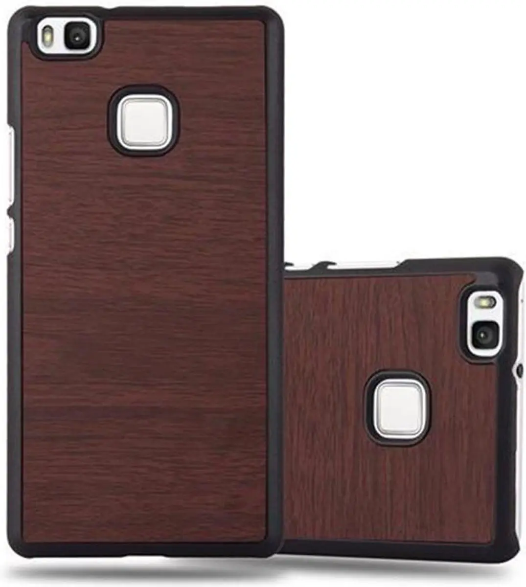Cadorabo Hoesje geschikt voor Huawei P9 LITE 2016 / G9 LITE in WOODY KOFFIE