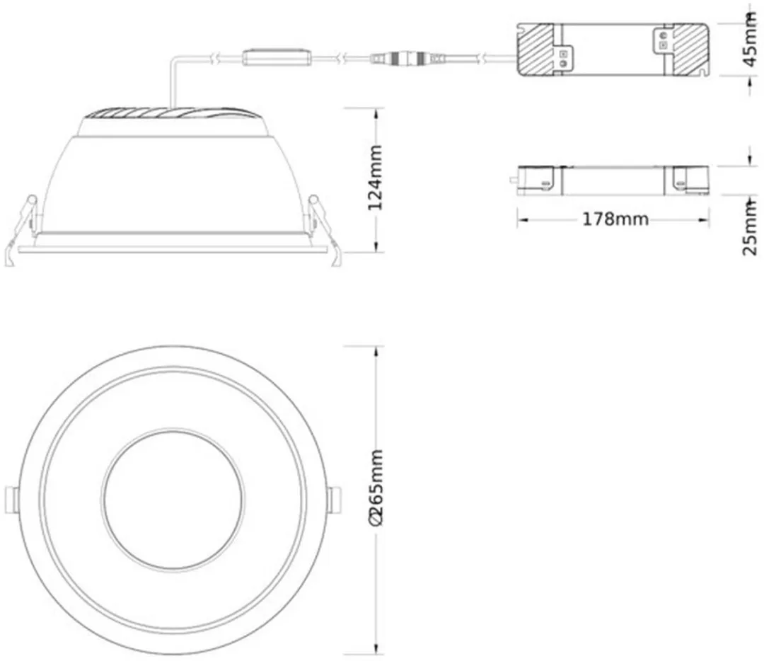 Ledvance LED Downlight Comfort Aluminium 42W 5000lm Wit - IP44