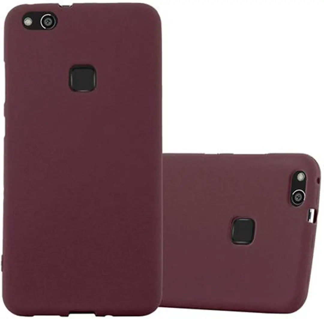 Cadorabo Hoesje geschikt voor Huawei P10 LITE in FROST BORDEAUX PAARS