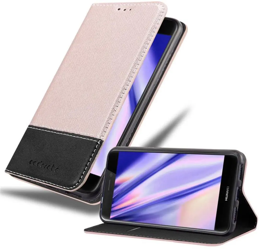 Cadorabo Hoesje geschikt voor Huawei P8 LITE 2017 / P9 LITE 2017 in ROSE GOUD ZW