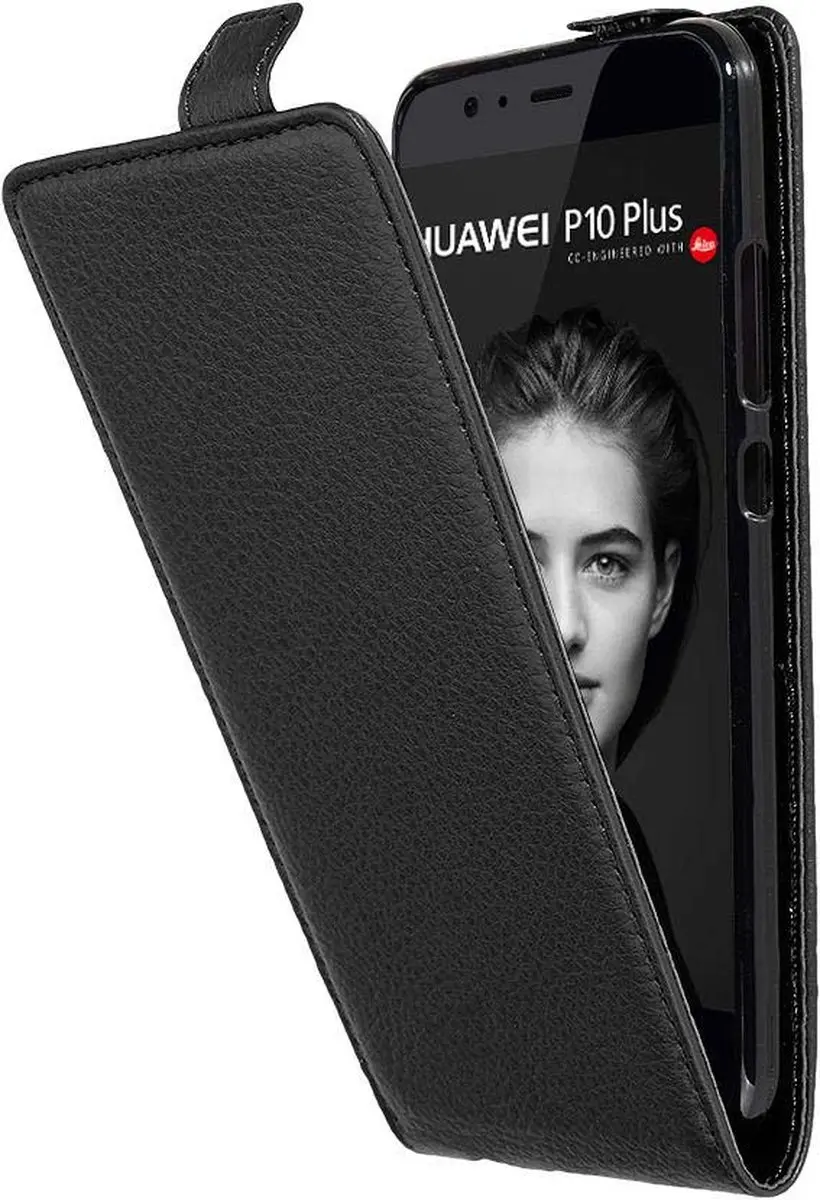 Cadorabo Hoesje geschikt voor Huawei P10 PLUS in ZWARTE OXIDE