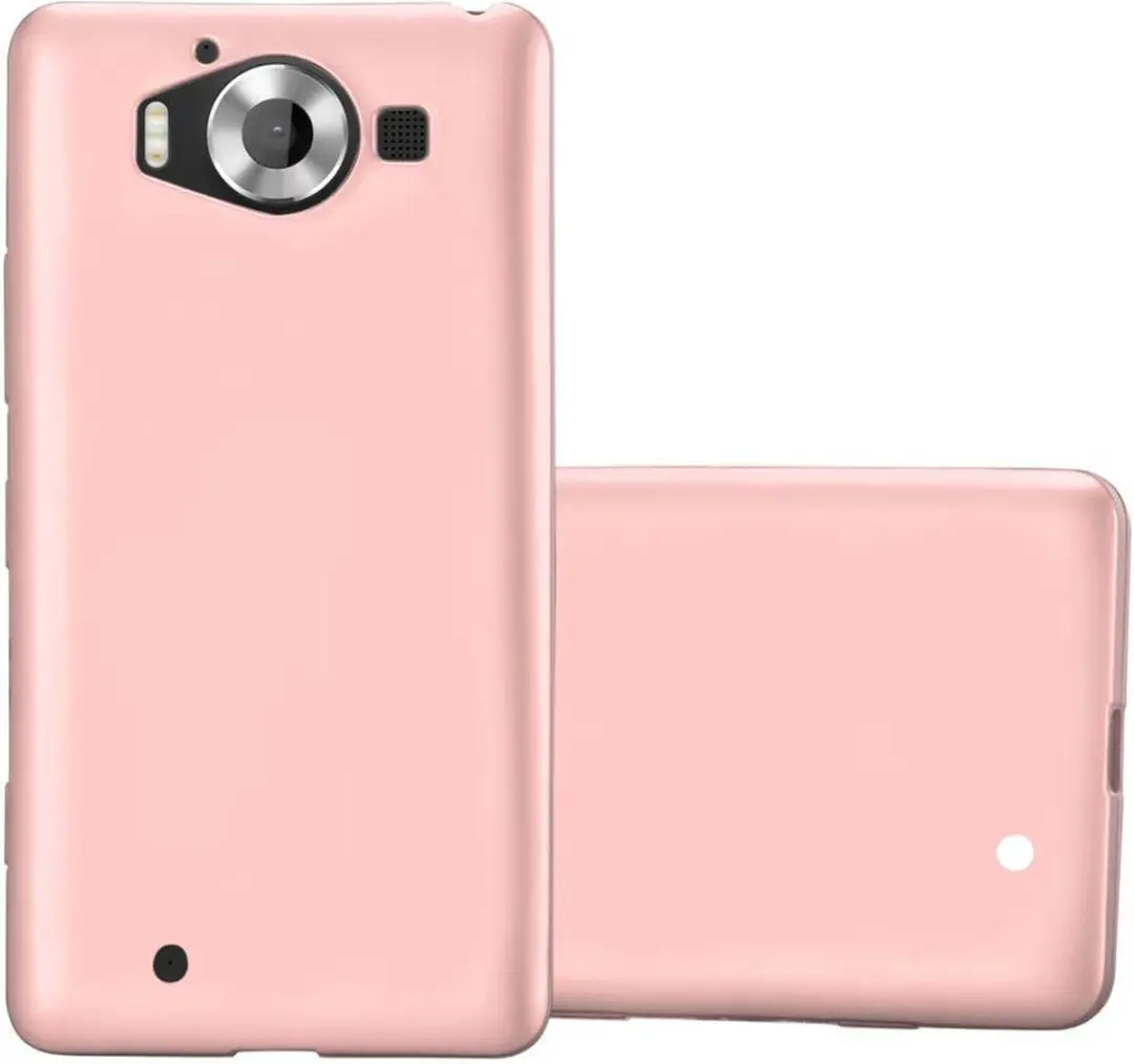 Cadorabo Hoesje geschikt voor Nokia Lumia 950 in METALLIC ROSE GOUD