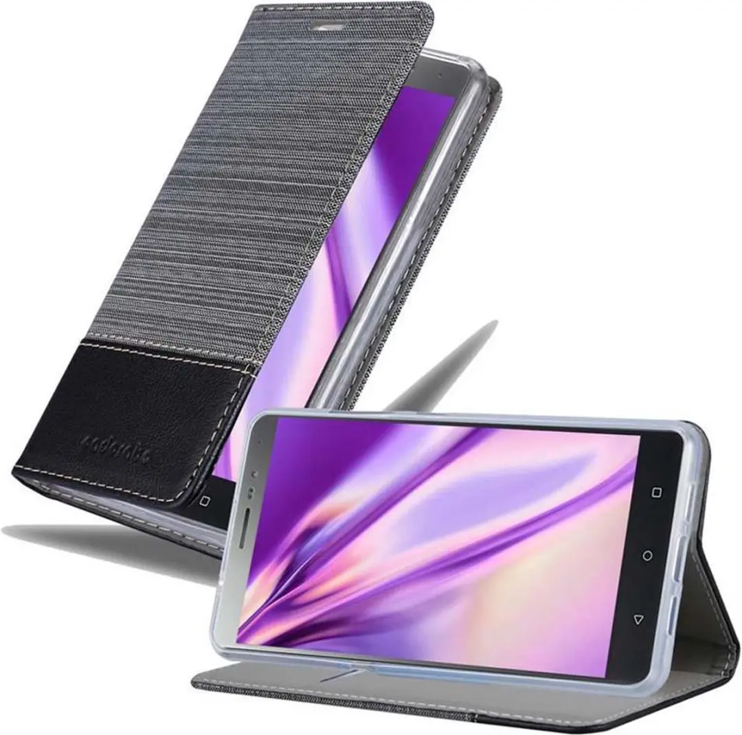 Cadorabo Hoesje geschikt voor Lenovo P2 in GRIJS ZWART