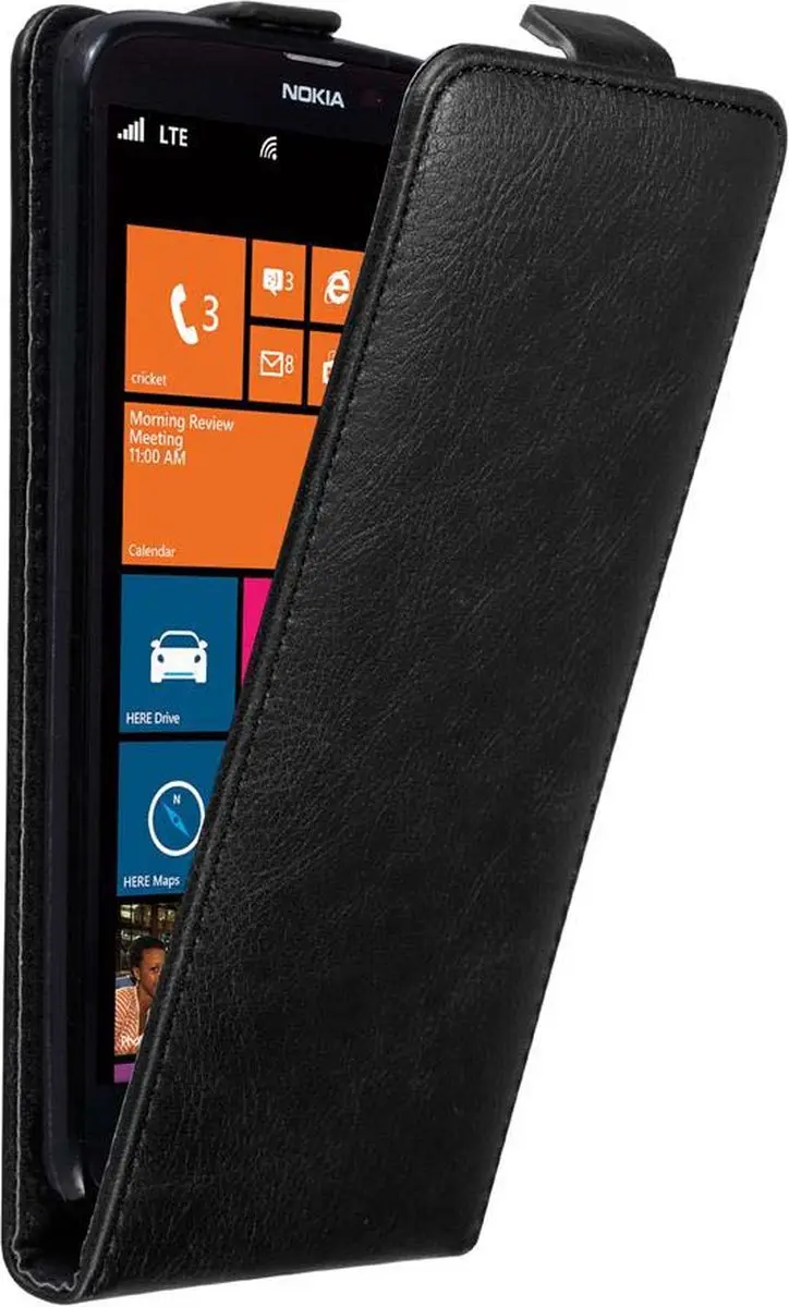 Cadorabo Hoesje geschikt voor Nokia Lumia 1320 in ZWARTE NACHT