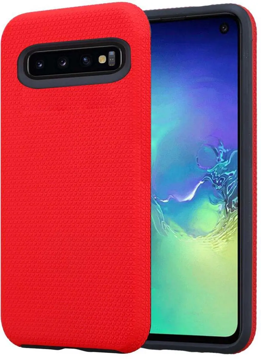 Cadorabo Hoesje geschikt voor Samsung Galaxy S10 4G in ANJERS ROOD