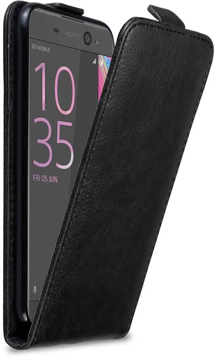 Cadorabo Hoesje geschikt voor Sony Xperia XA in ZWARTE NACHT