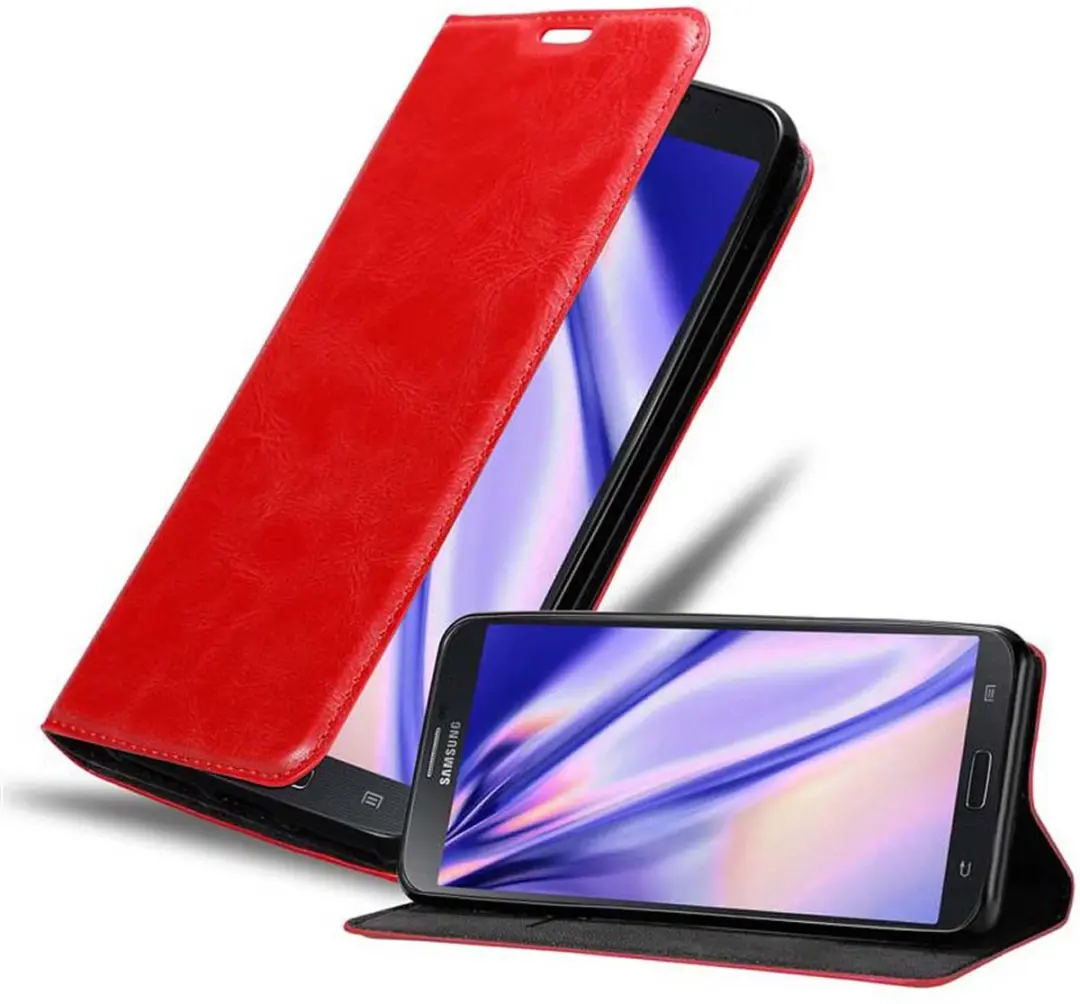 Cadorabo Hoesje geschikt voor Samsung Galaxy MEGA 6.3 in APPEL ROOD
