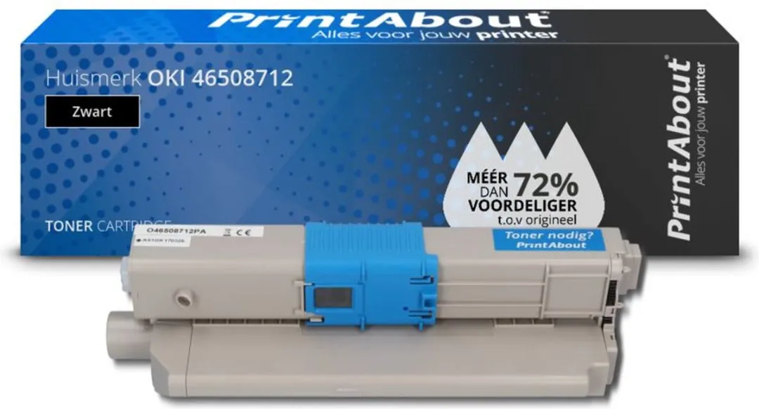 PrintAbout OKI 46508712 Toner Zwart - 3.500 pagina's