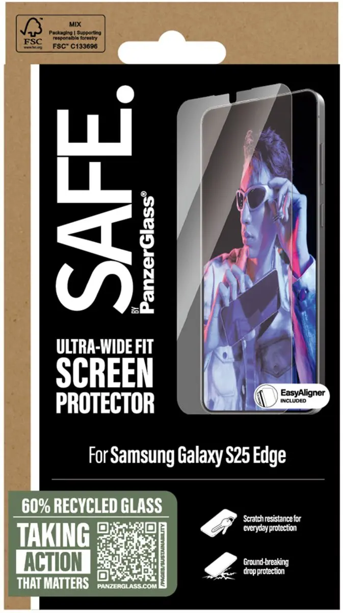 PanzerGlass SAFE Screenprotector Samsung Galaxy S25 Edge