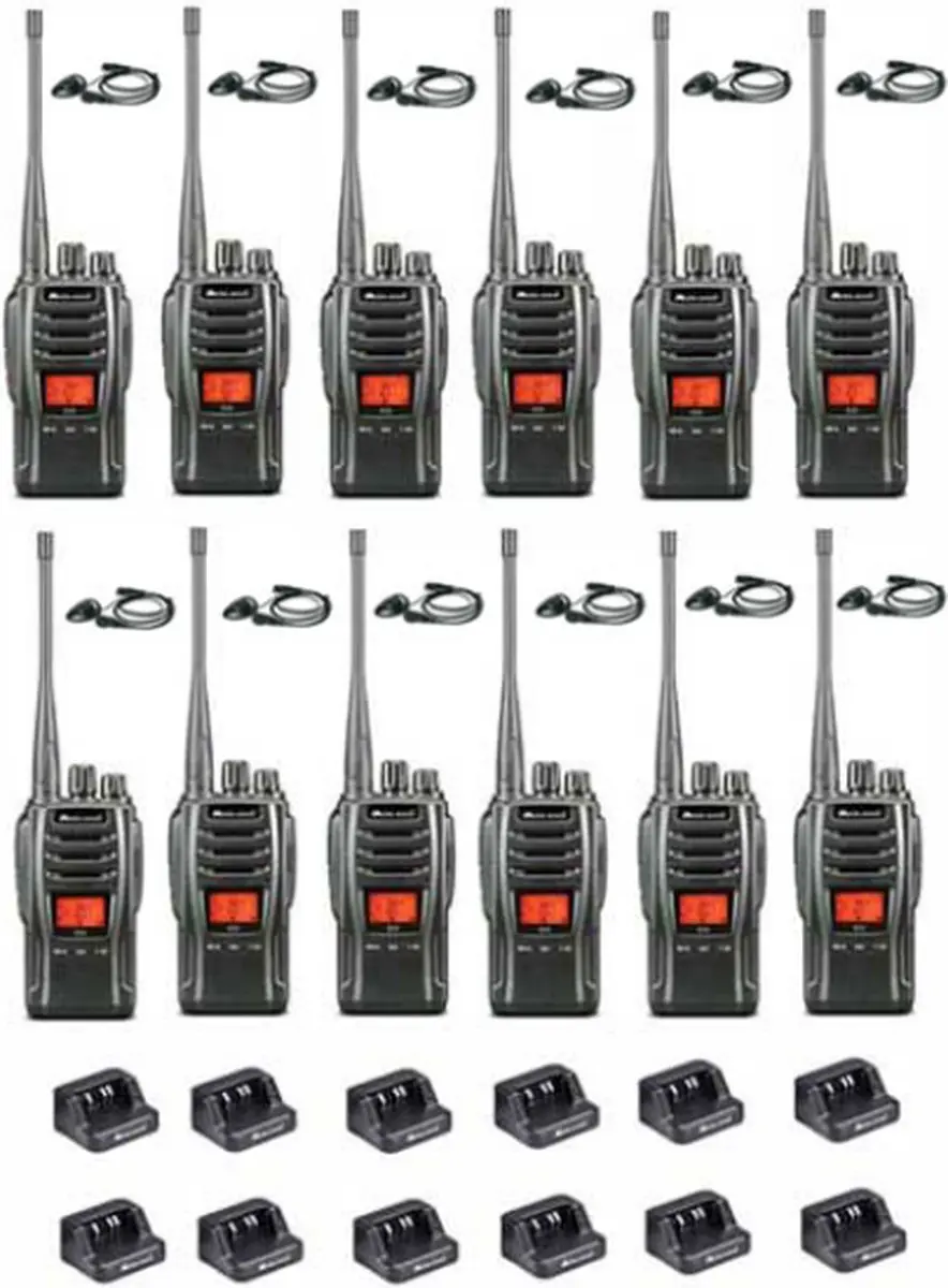 Set van 12 Midland G13 PRO UHF PMR446 / LPD69 robuuste professionele Portofoons