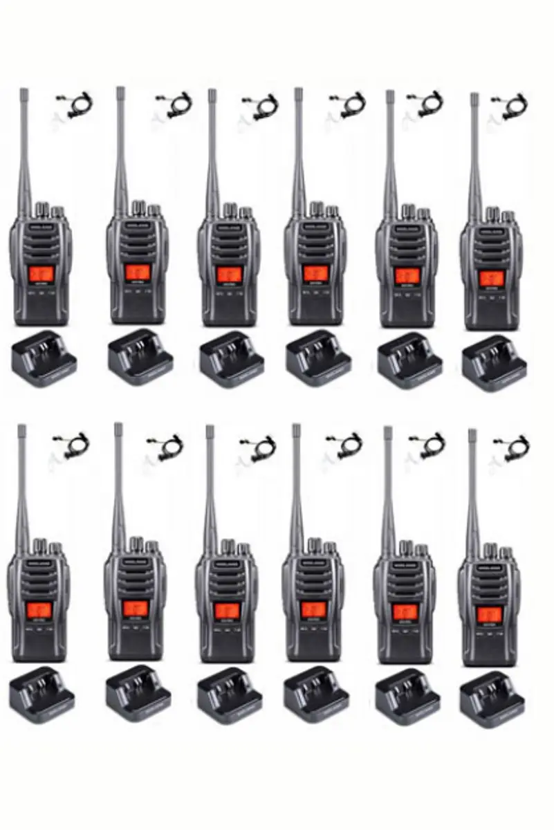 Set van 12 Midland G13 PRO UHF PMR446 / LPD69 robuuste professionele Portofoons