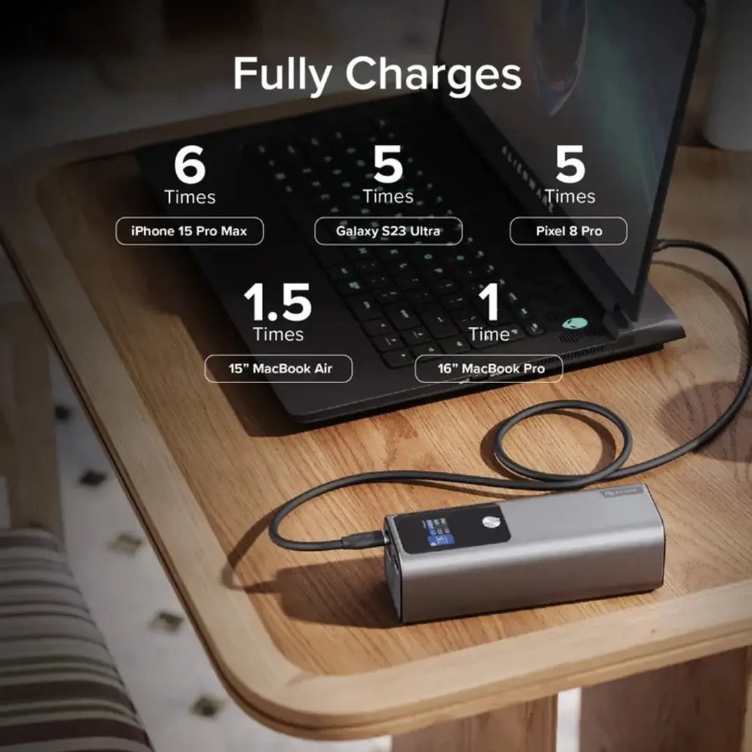 Alogic Ark 27.000 mAh Powerbank 140W - Grijs - afbeelding 3 van 6