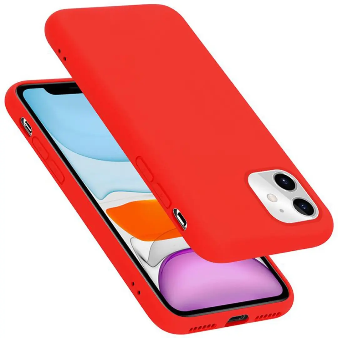 Cadorabo Hoesje geschikt voor Apple iPhone 11 in LIQUID ROOD