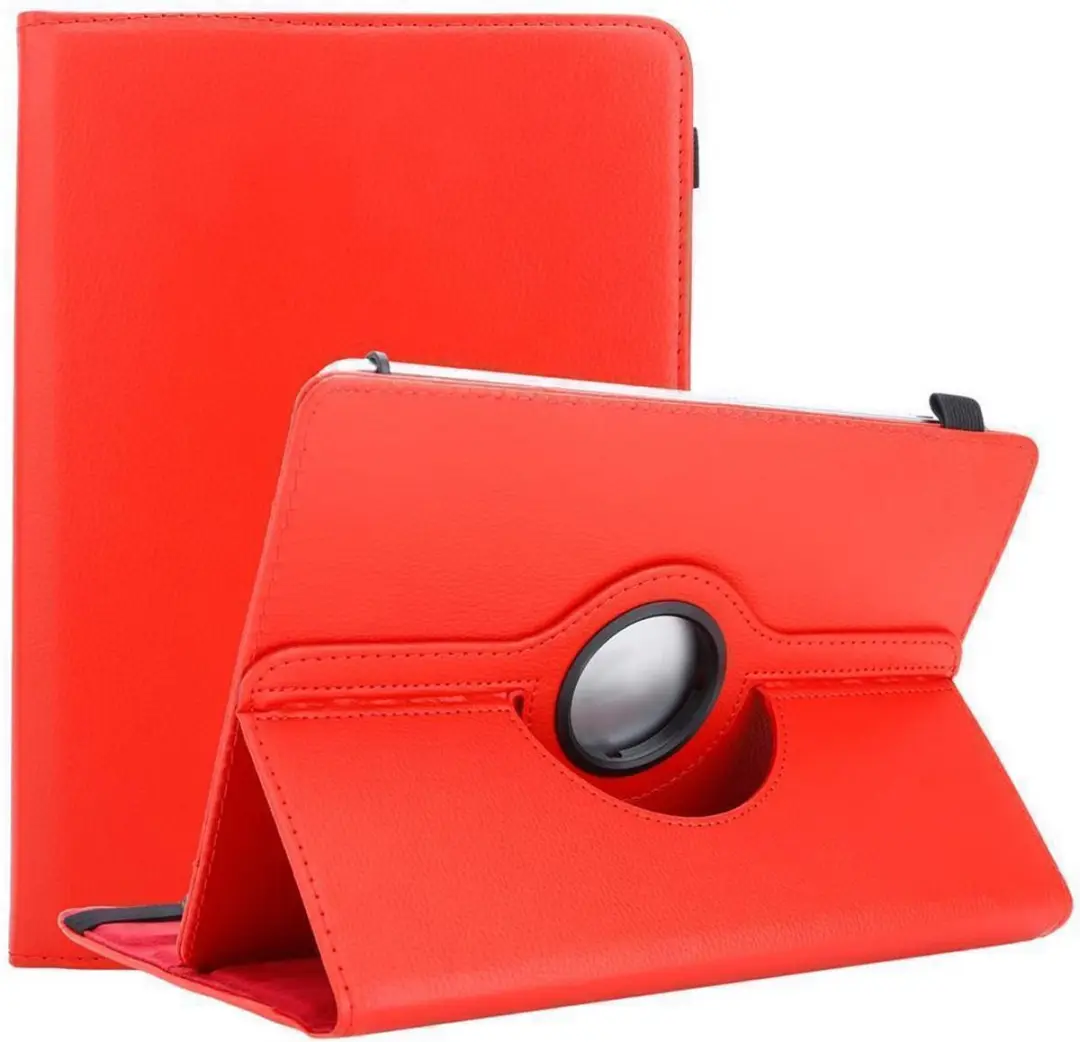 Cadorabo Tablet Hoesje geschikt voor Asus ZenPad S (8.0 Zoll) in ROOD - 360 graden beschermhoes van imitatieleer met standfunctie en elastische band
