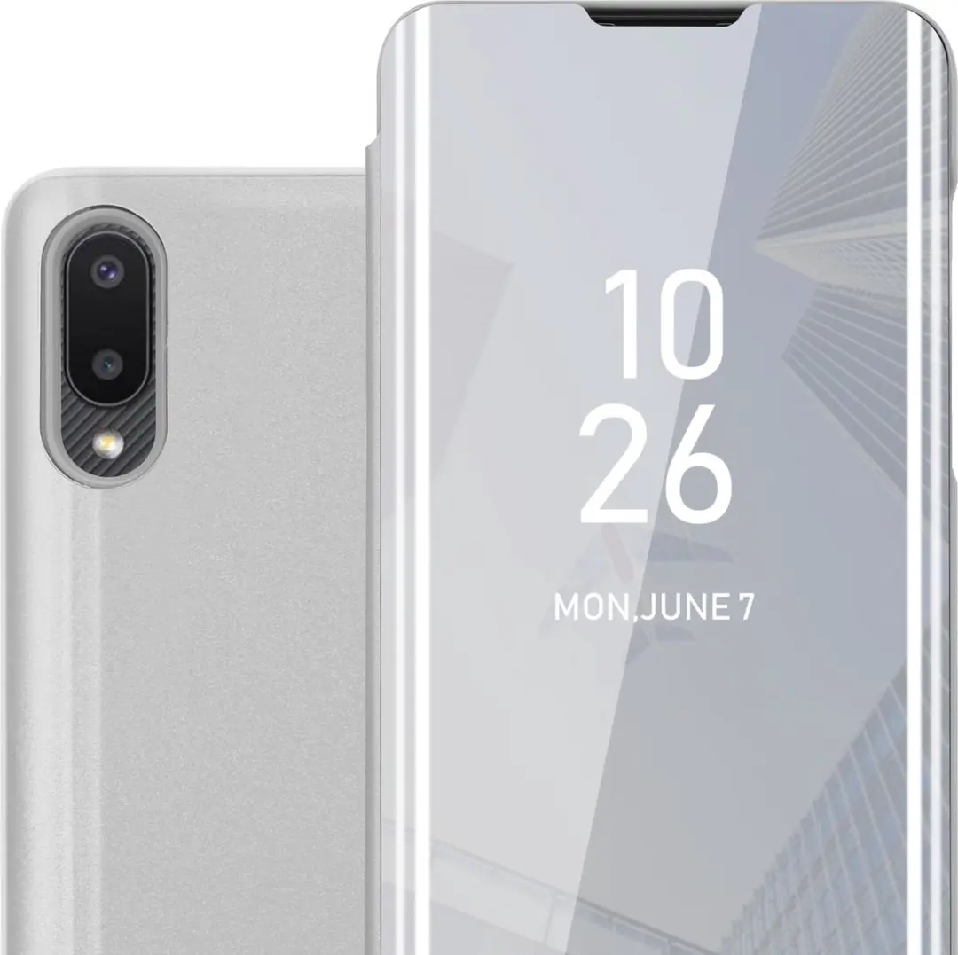 Cadorabo Hoesje geschikt voor Samsung Galaxy A02 / M02 in AGAAT ZILVER