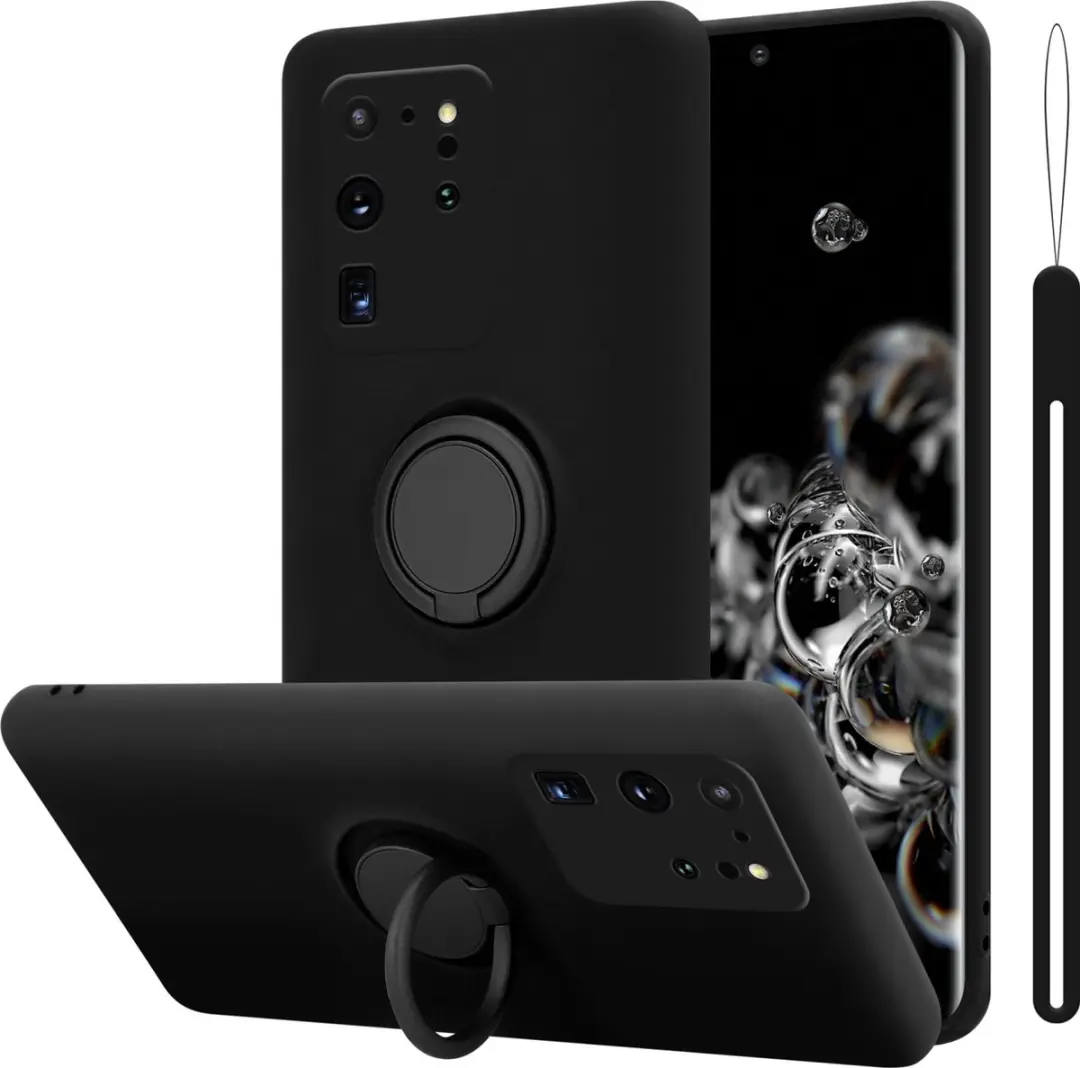 Cadorabo Hoesje geschikt voor Samsung Galaxy S20 ULTRA in LIQUID ZWART
