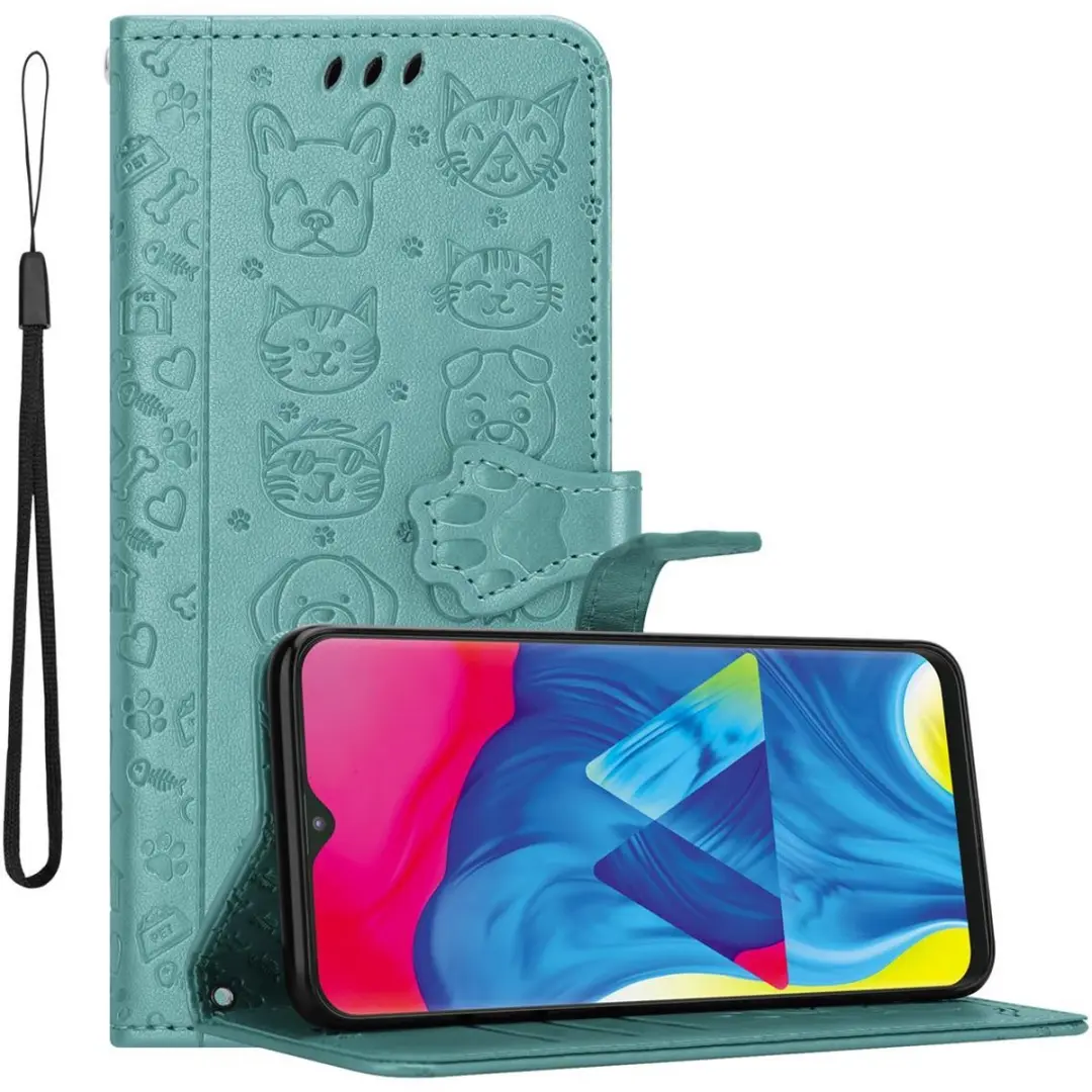 Cadorabo Hoesje geschikt voor Samsung Galaxy A10 / M10 in SHINY GROEN
