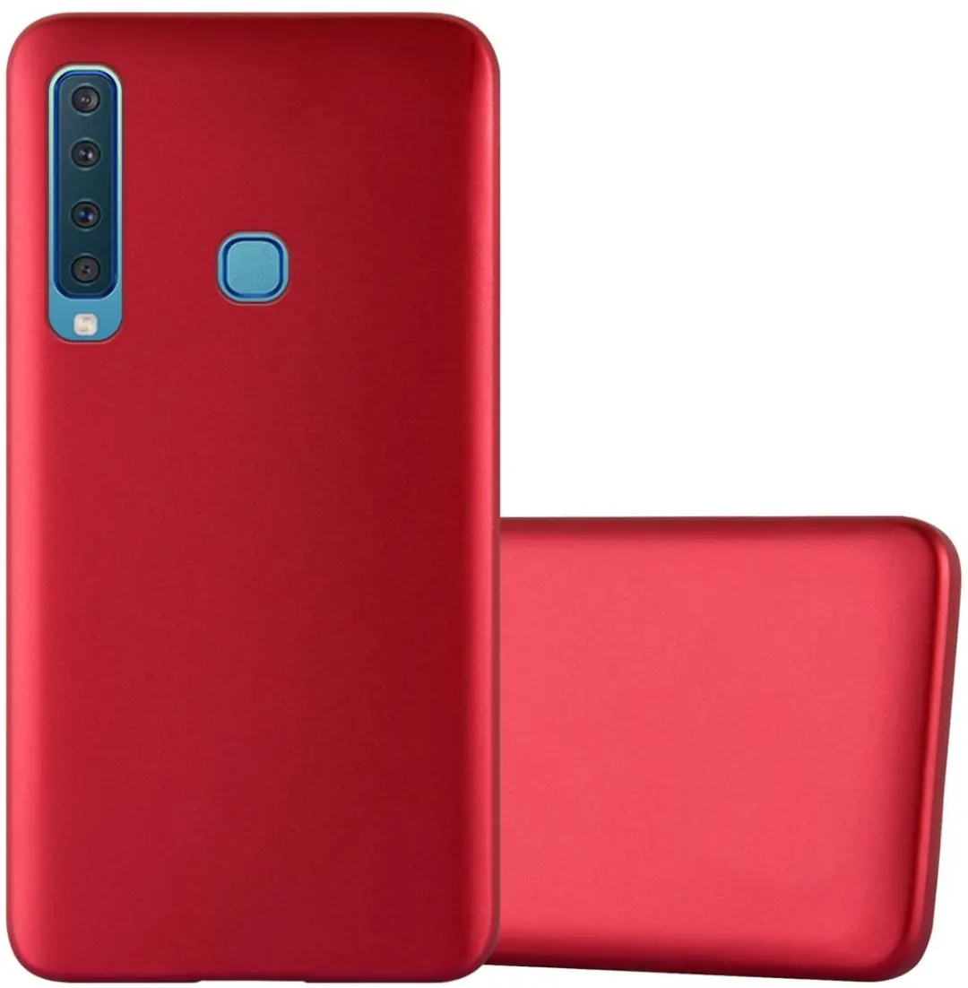 Cadorabo Hoesje geschikt voor Samsung Galaxy A9 2018 in METALLIC ROOD