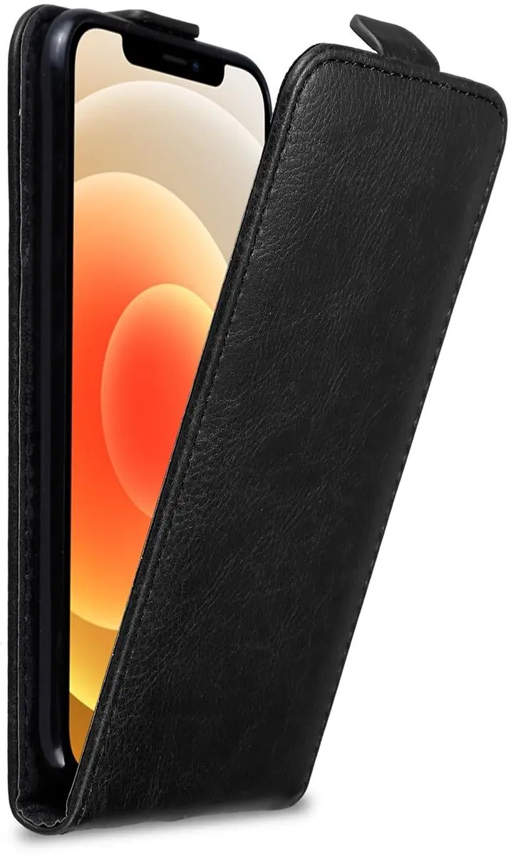 Cadorabo Hoesje geschikt voor Apple iPhone 12 MINI in ZWARTE NACHT