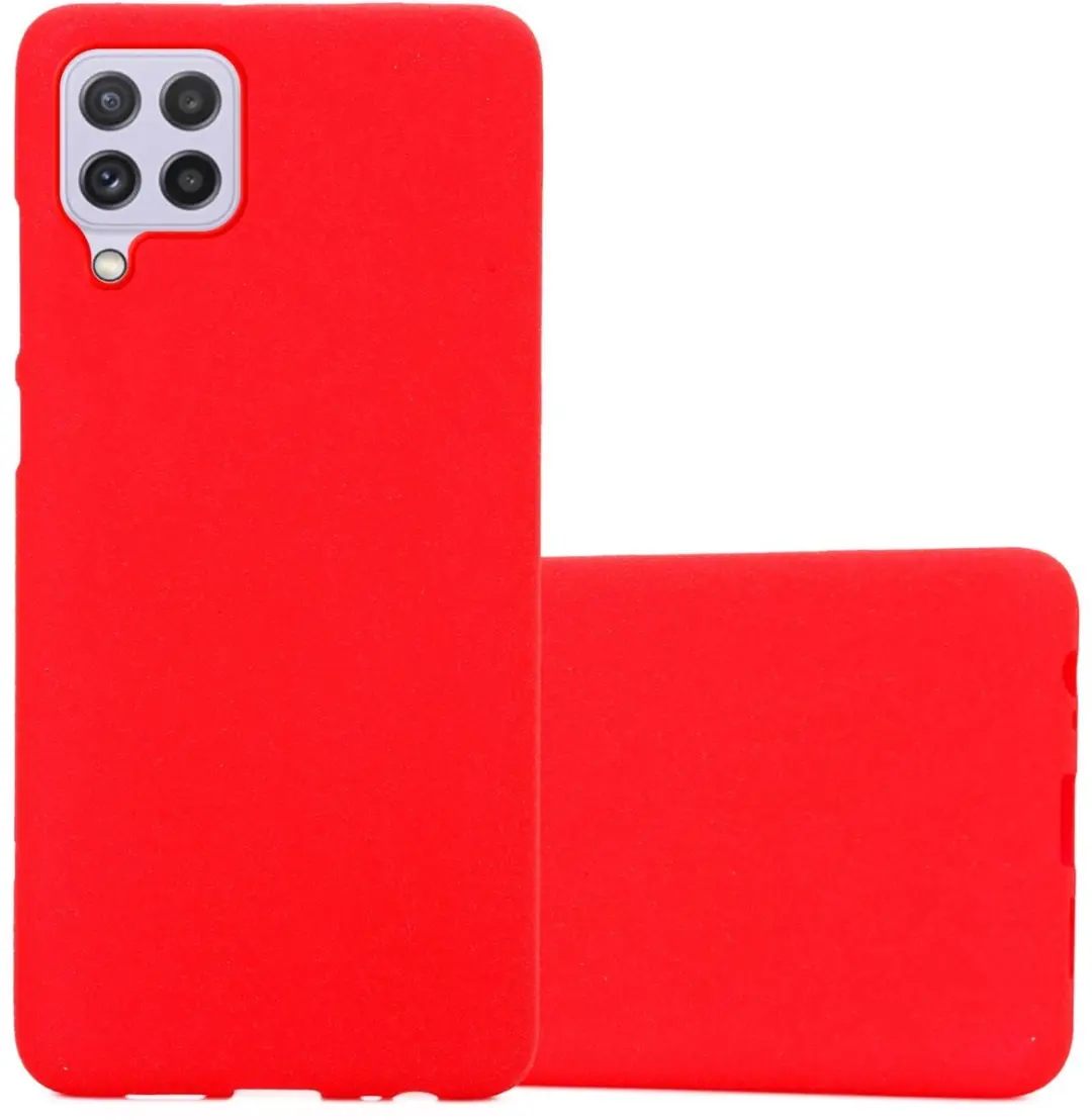 Cadorabo Hoesje geschikt voor Samsung Galaxy A22 4G / M22 / M32 4G in FROST ROOD