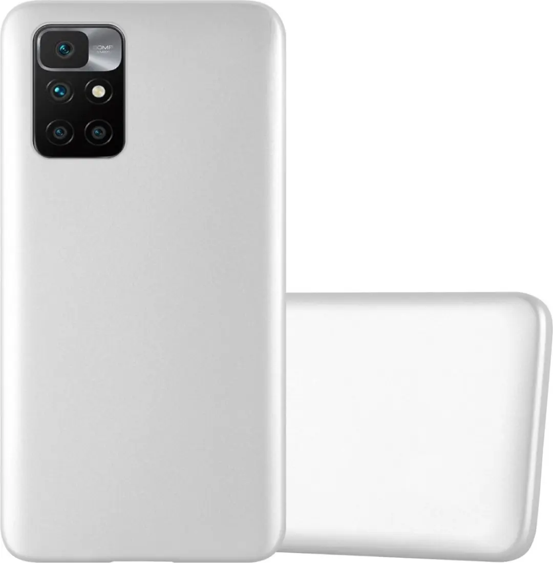 Cadorabo Hoesje geschikt voor Xiaomi RedMi 10 in METALLIC ZILVER