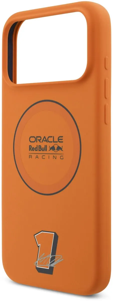 Red Bull Racing Silicone Red Ring Back Cover hoesje met MagSafe voor Apple iPhone 17 Pro Max - Oranje