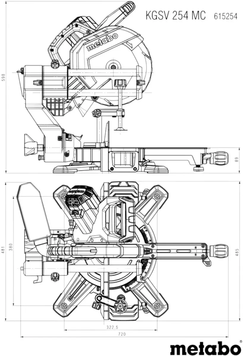 Metabo KGSV 254 MC Cirkelzaag - 1450W - 254mm