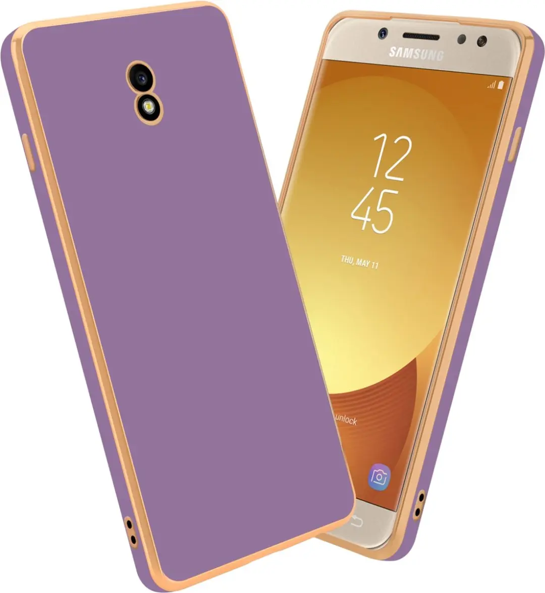 Cadorabo Hoesje geschikt voor Samsung Galaxy J3 2017 in Glossy Paars