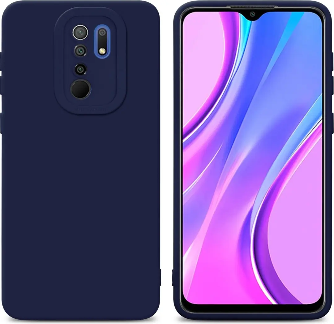 Cadorabo Hoesje geschikt voor Xiaomi RedMi 9 in FLUID DONKER BLAUW