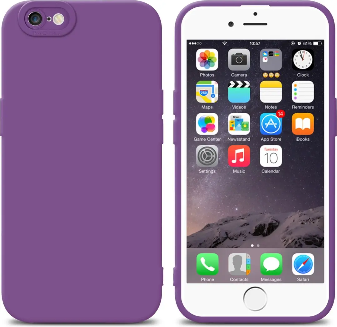 Cadorabo Hoesje geschikt voor Apple iPhone 6 PLUS / 6S PLUS in FLUID MAT PAARS
