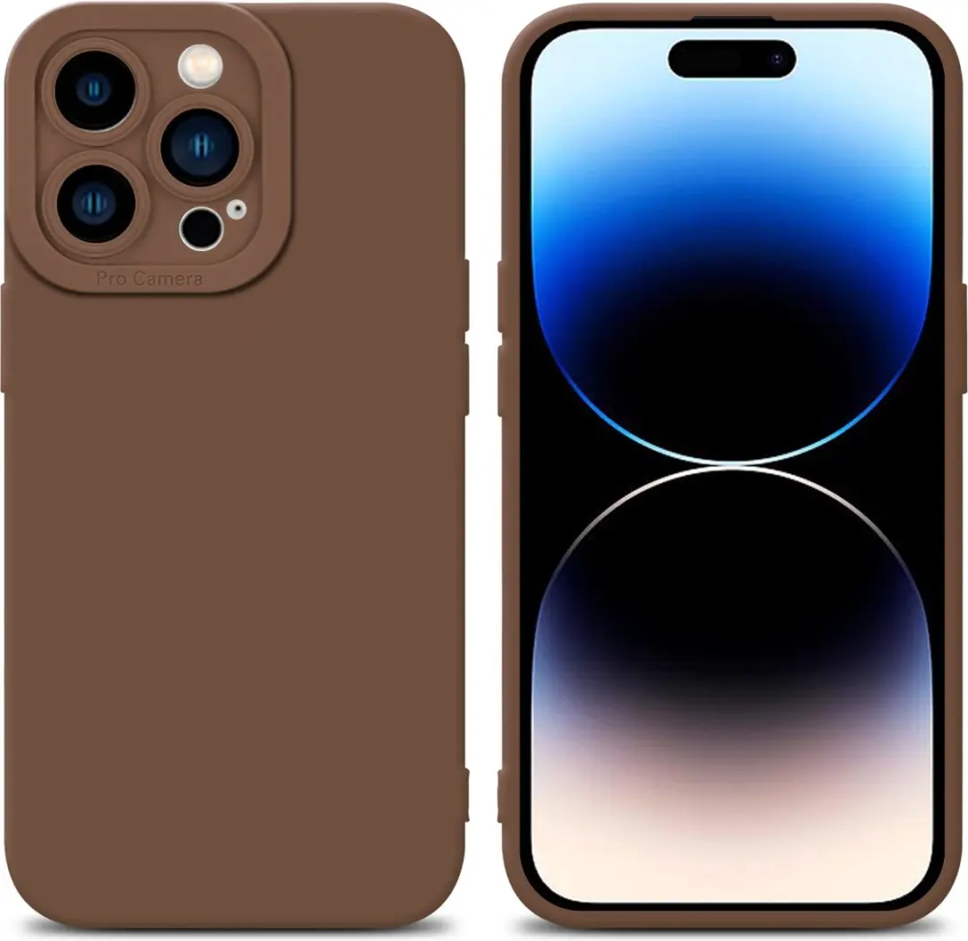 Cadorabo Hoesje geschikt voor Apple iPhone 14 PRO in FLUID BRUIN