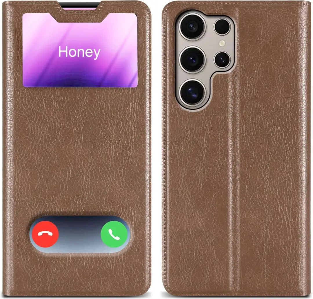 Cadorabo Hoesje geschikt voor Samsung Galaxy S24 ULTRA in Bruin