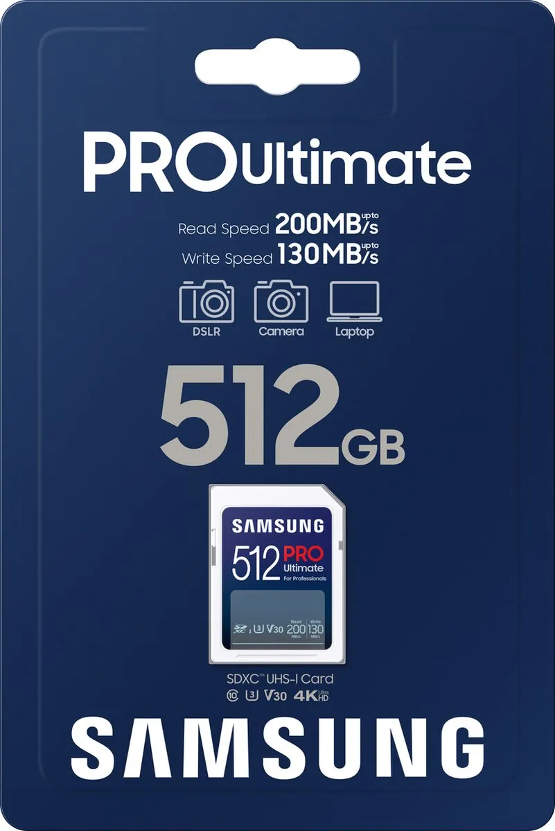 Samsung PRO Ultimate SD-kaart 512GB - 200/130 MB/s