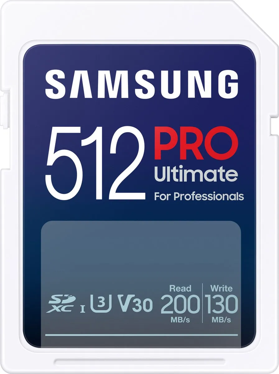 Samsung PRO Ultimate SD-kaart 512GB - 200/130 MB/s