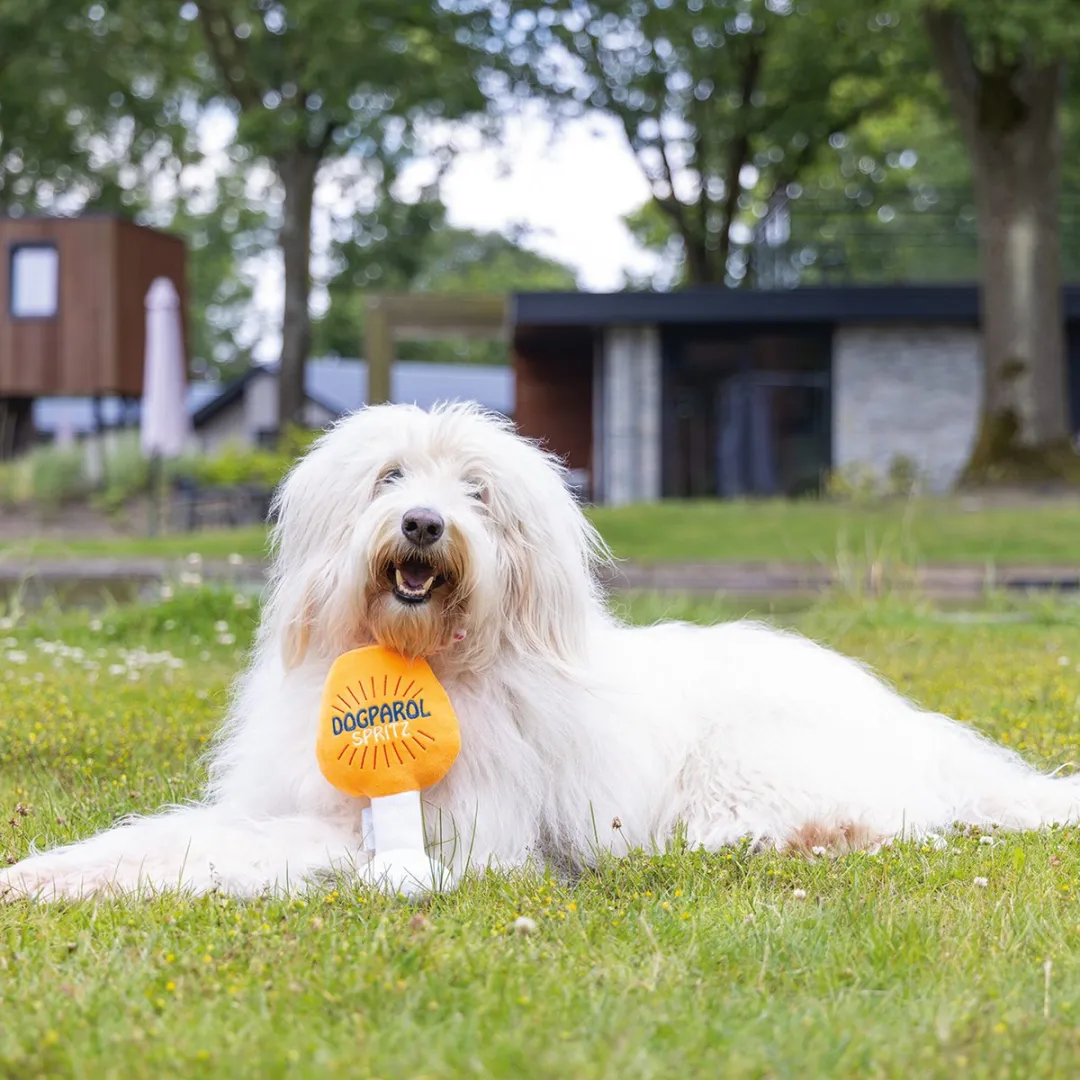 Beeztees Pluche Dog Apawrol Spritz Hondenspeeltje - Geel/Wit