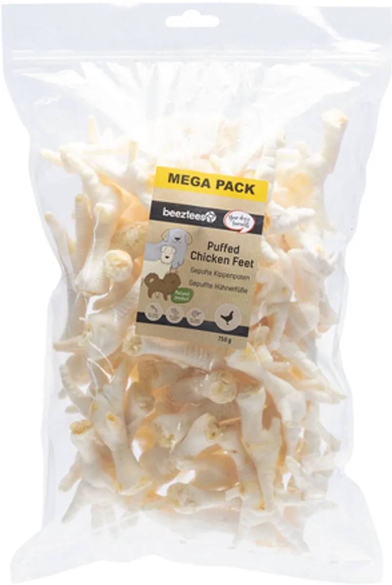 Beeztees Kippenpoten Gepoft Mega Pack - 750 gram