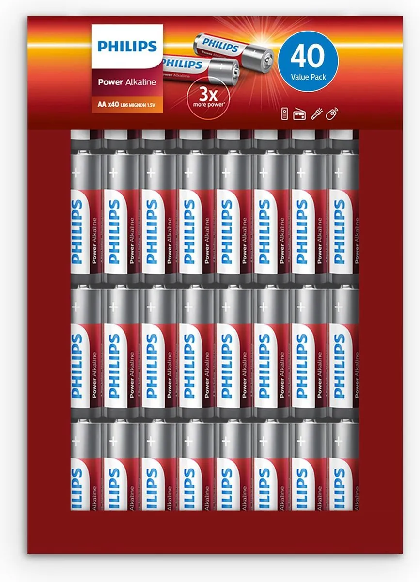 Philips Power Alkaline AA Batterijen