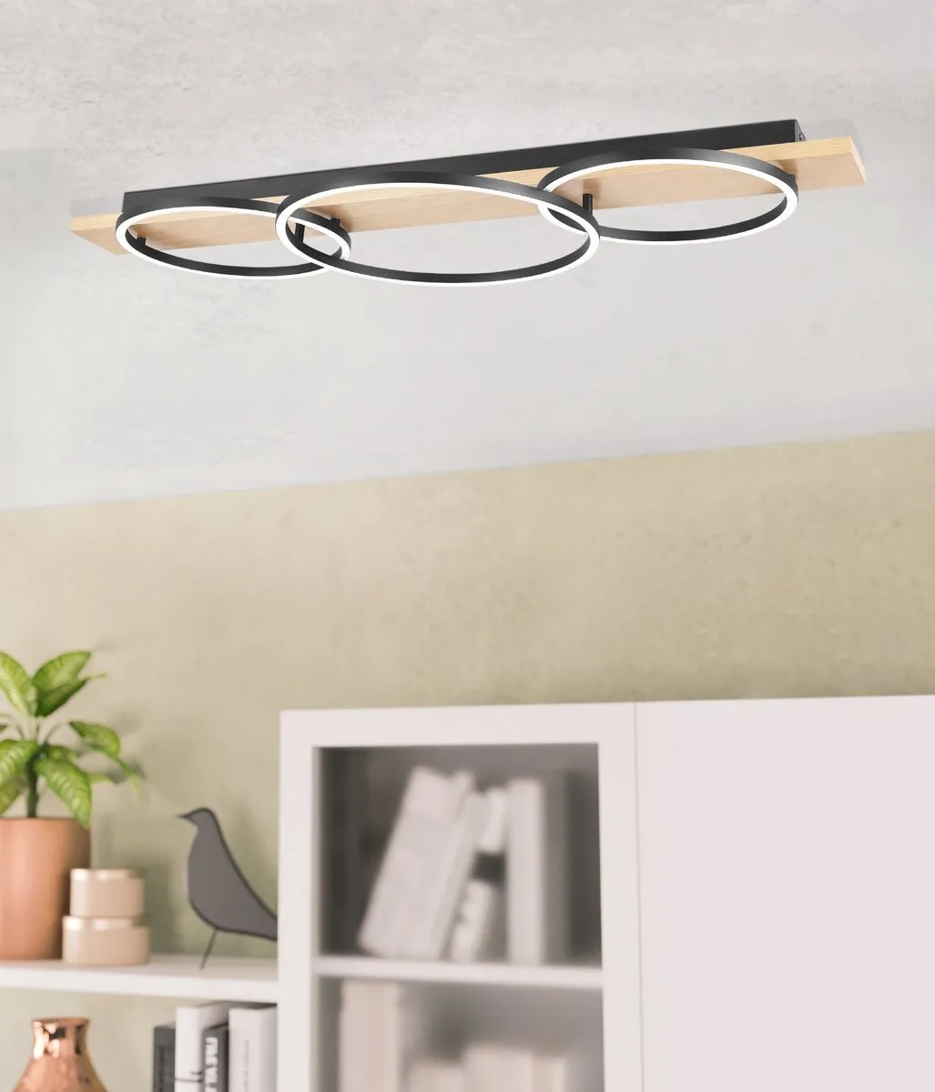 Eglo Boyal Plafondlamp LED 101cm - 3 Lichtpunten - afbeelding 6 van 6