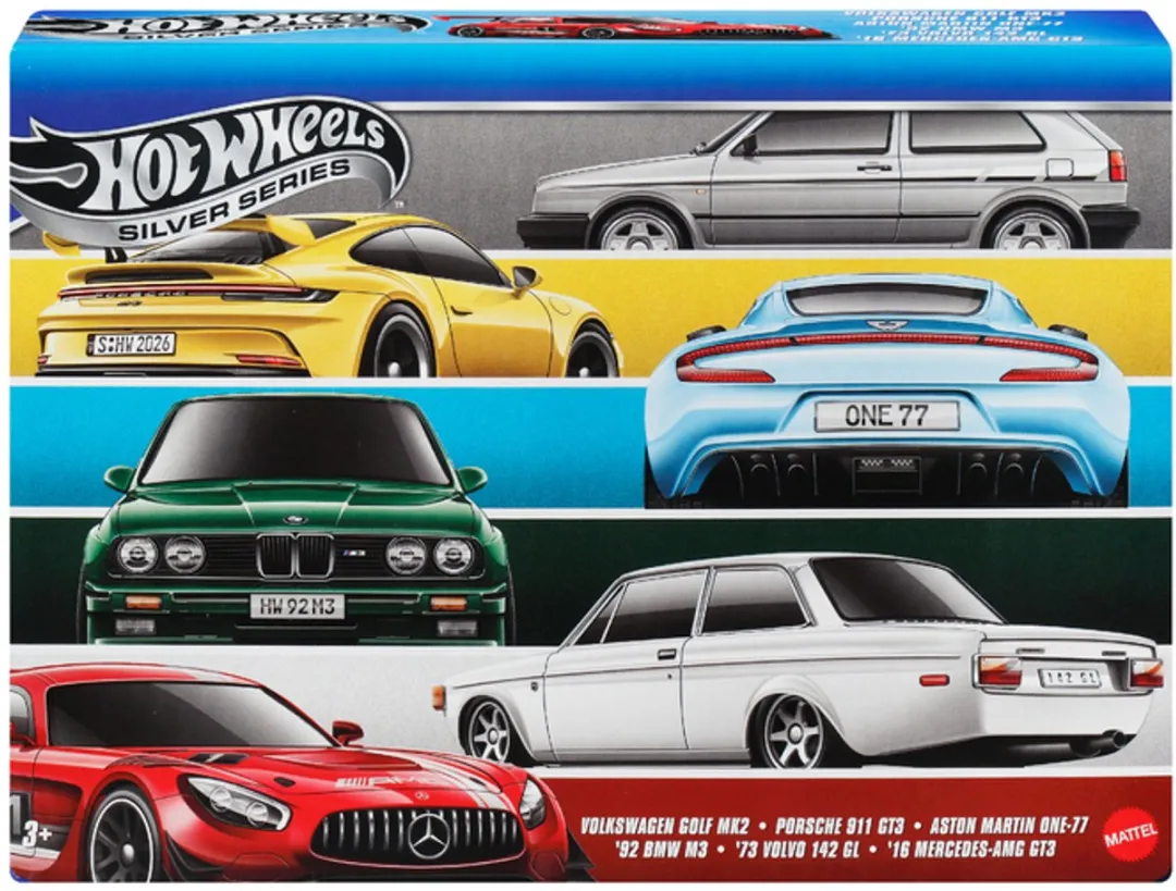 Hot Wheels JLB25 Euro Style Set - 6 Stuks