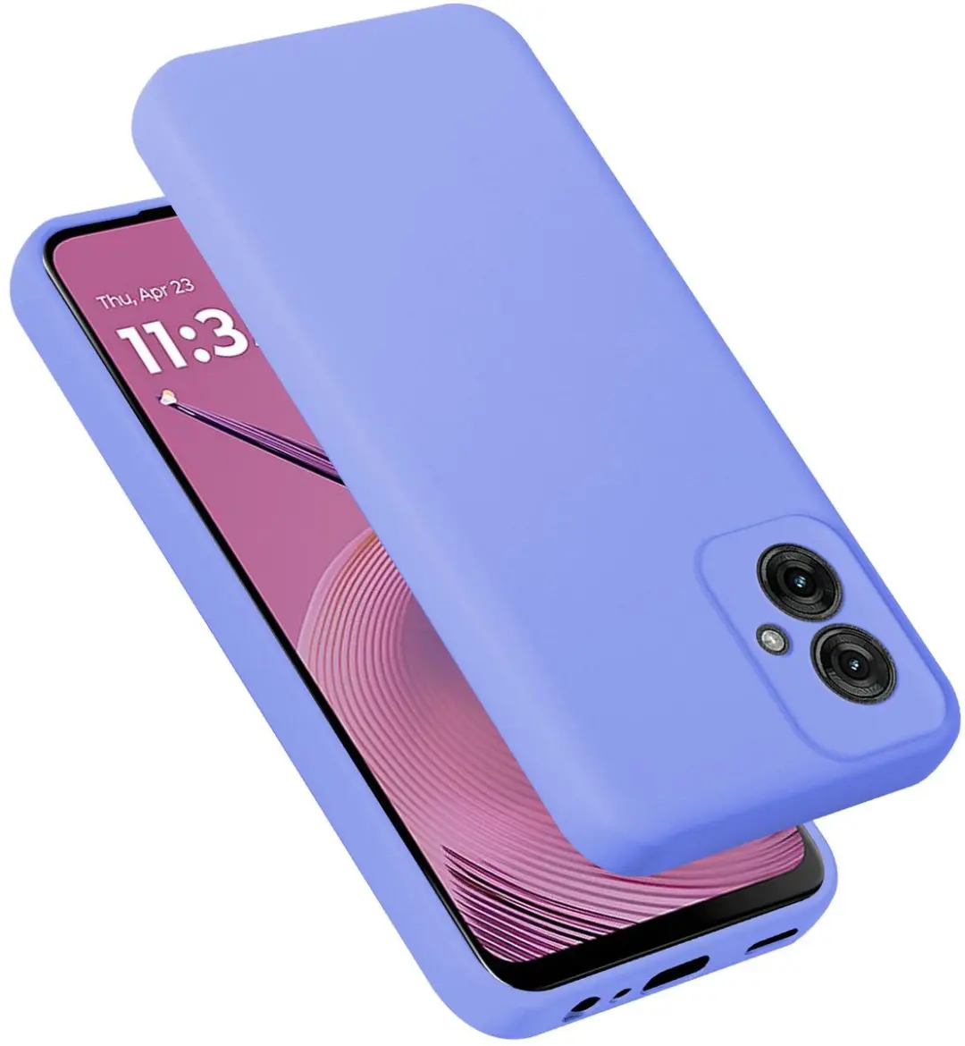Cadorabo Hoesje geschikt voor Motorola Moto G55 in LIQUID LICHT PAARS