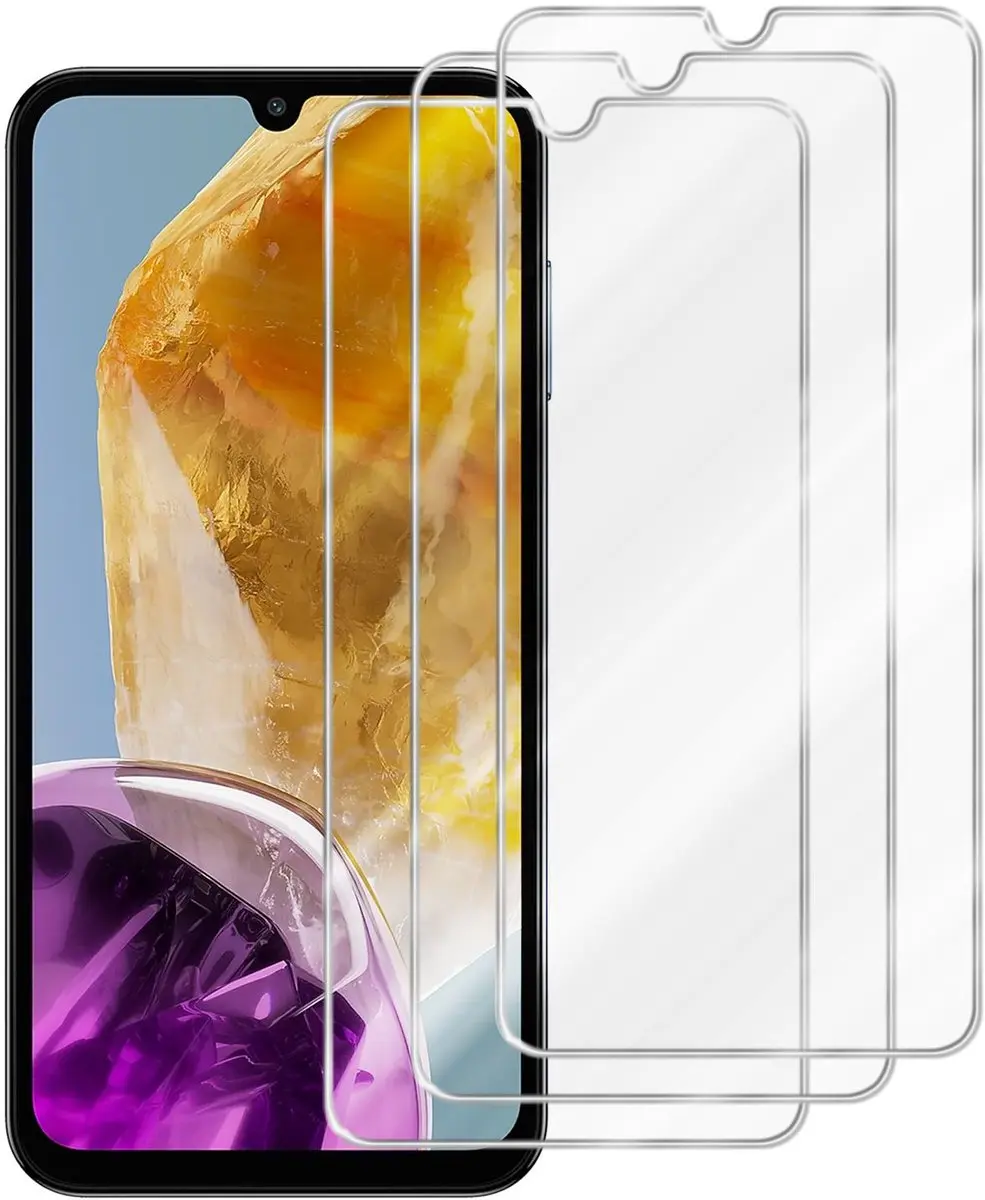 Cadorabo 3x Screenprotector geschikt voor Samsung Galaxy M15