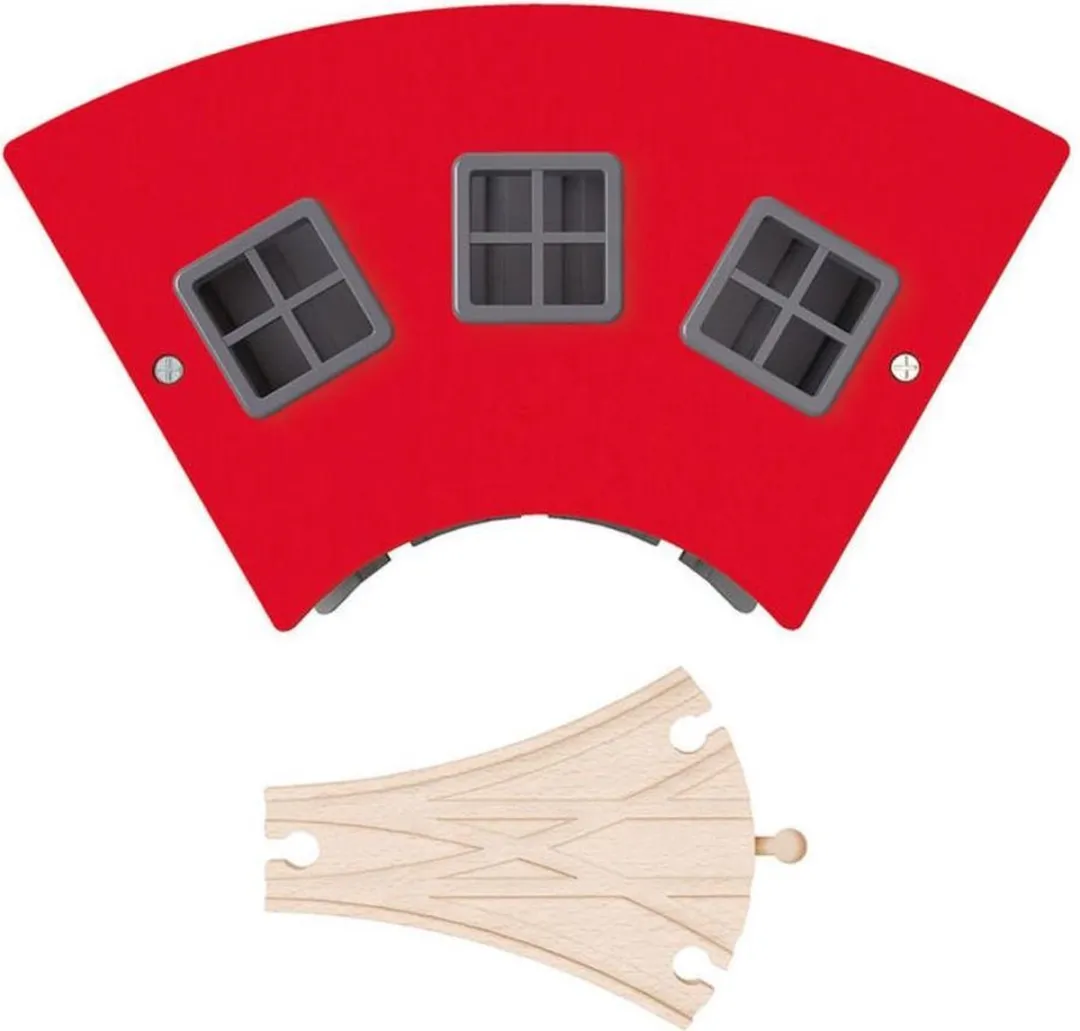 Hape Grote Locomotief Garage 407808 - 2-delig - afbeelding 3 van 6