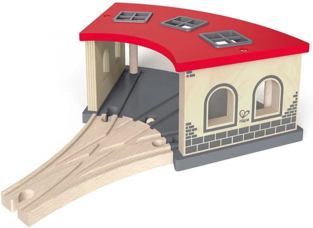 Hape Grote Locomotief Garage 407808 - 2-delig - afbeelding 2 van 6