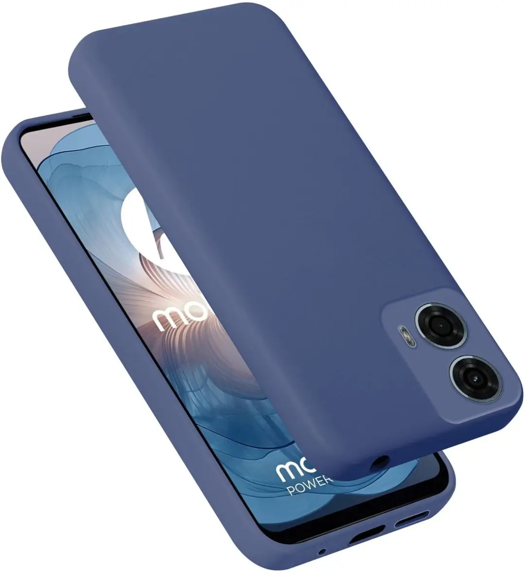 Cadorabo Hoesje geschikt voor Motorola Moto G24 power Case in Liquid Blauw Besch